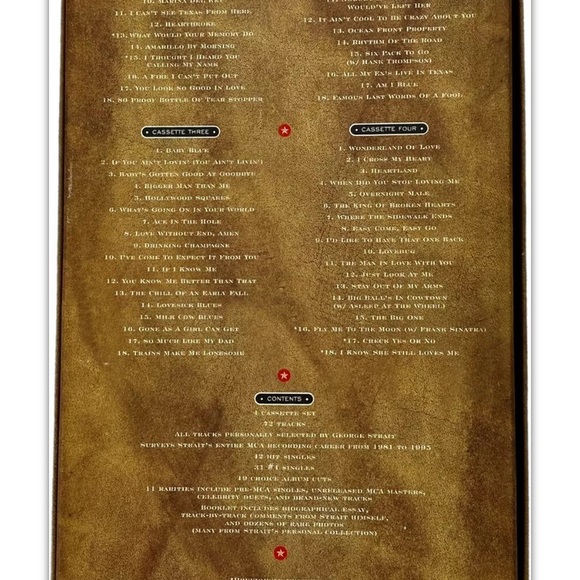 George Strait - Straight Out Of The Box Four Cassette Collection Box Set Book. - Picture 2 of 8